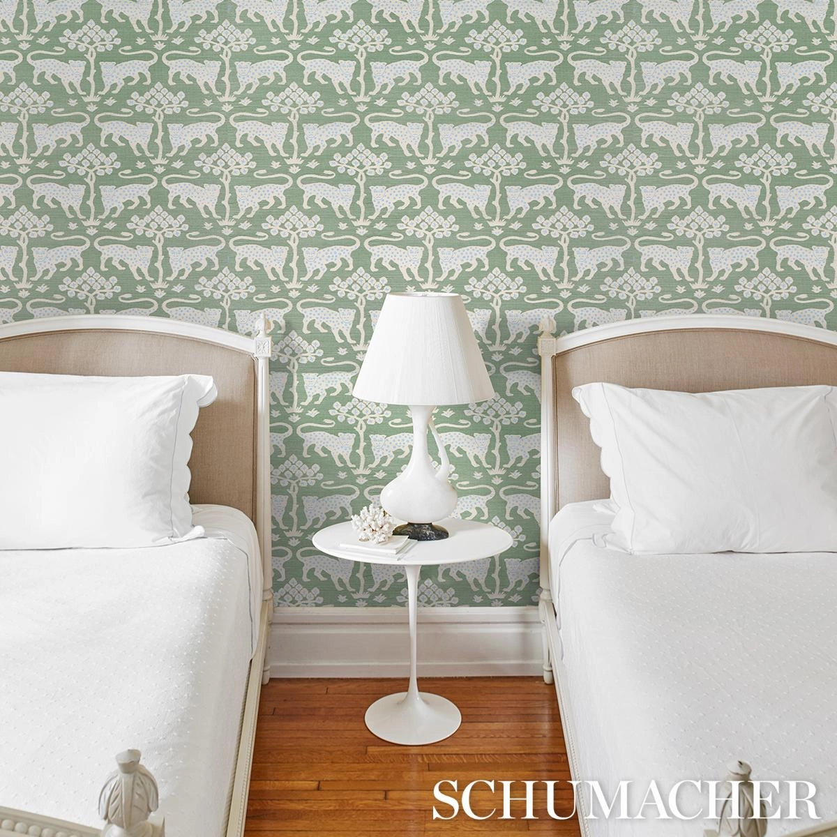 Schumacher Woodland Leopard Sisal Wallpaper 