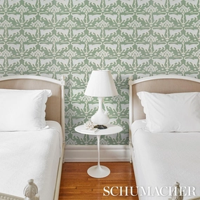 Schumacher Woodland Leopard Sisal Wallpaper 