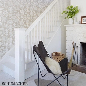 Schumacher Woodland Silhouette Sisal Wallpaper 