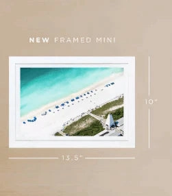 Seaside Beach, 30A Mini Framed Print by Gray Malin