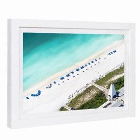 Seaside Beach, 30A Mini Framed Print by Gray Malin 