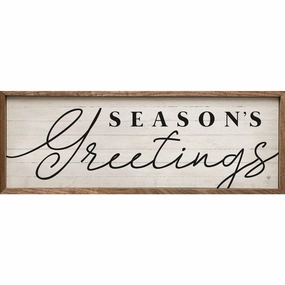 Seasons Greetings Wood Framed Print 