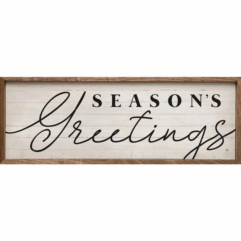 Seasons Greetings Wood Framed Print 
