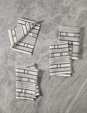 Sector Linen Napkins (set of 4) by Hadiya Williams -  - 