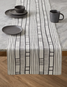 Sector Linen Table Runner by Hadiya Williams 