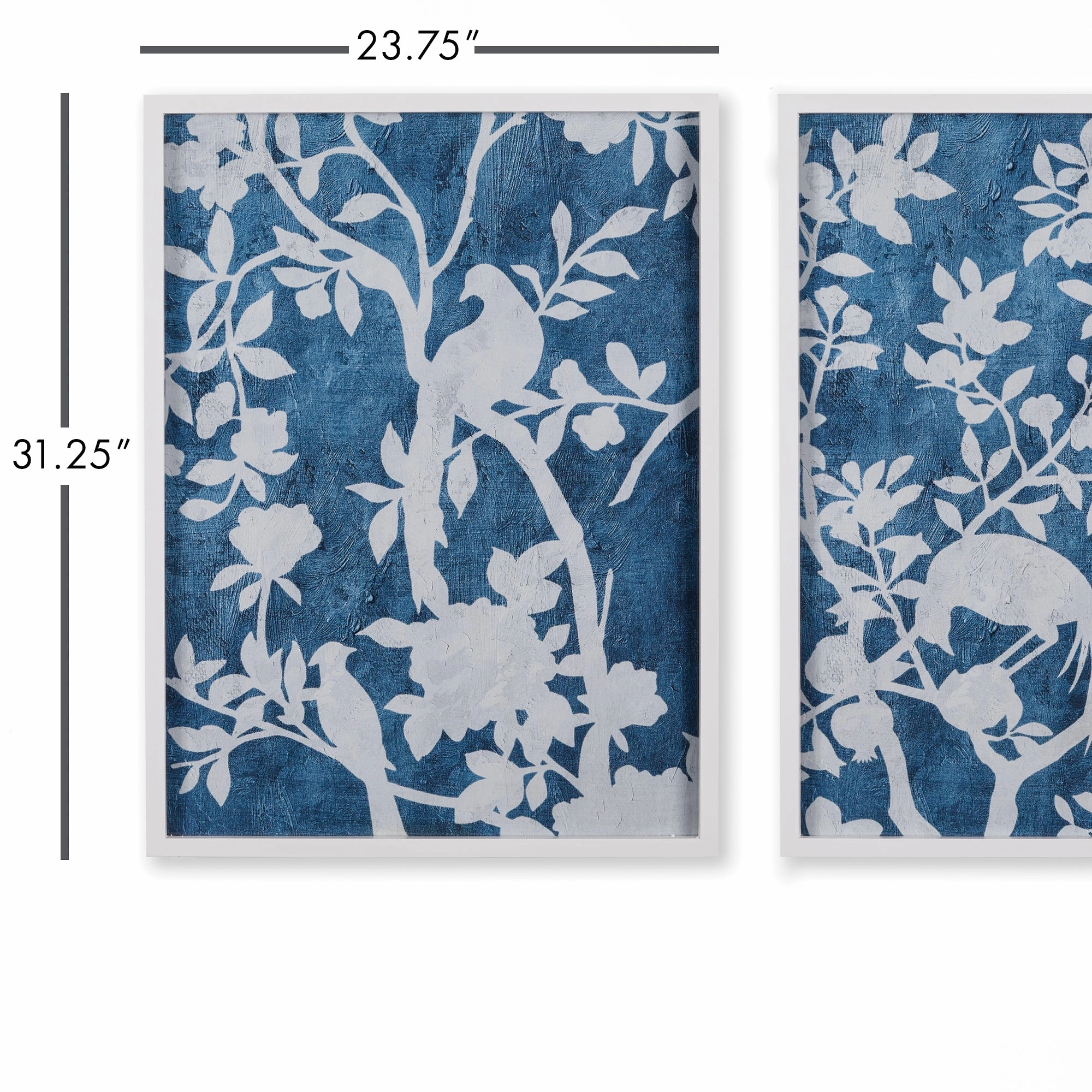Set of 2 Aviary Cyano Prints