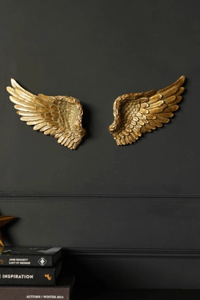Set Of 2 Gold Angel Wings 