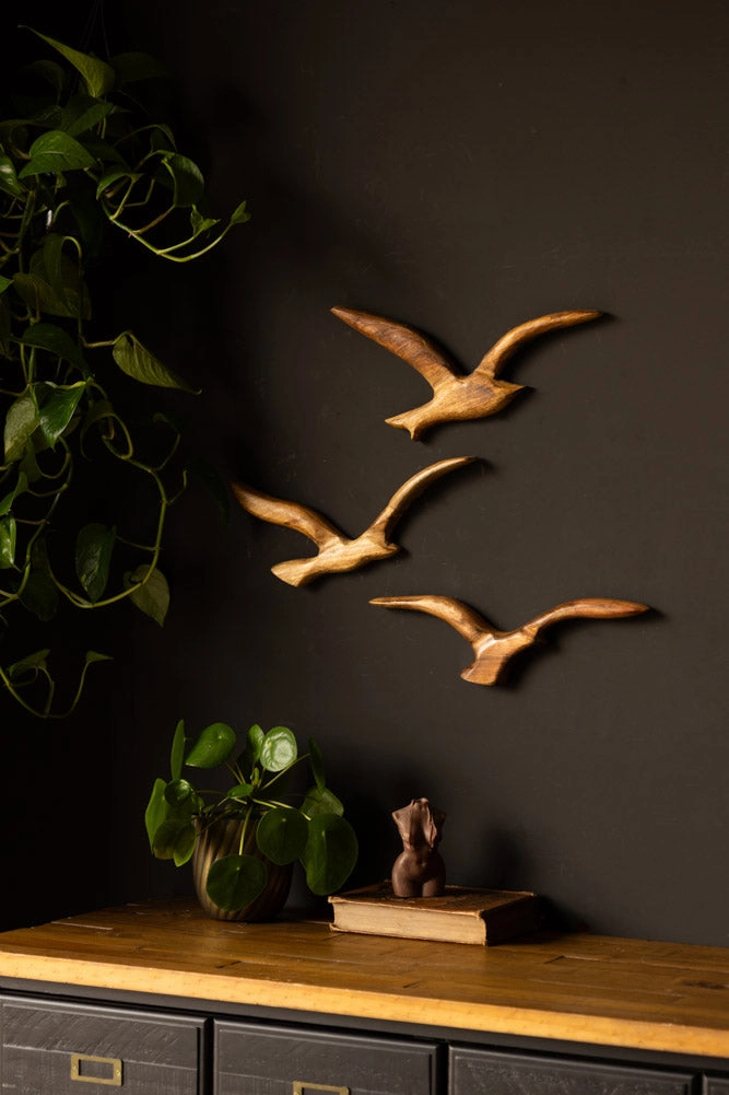 Set of 3 Birds Wall Ornament