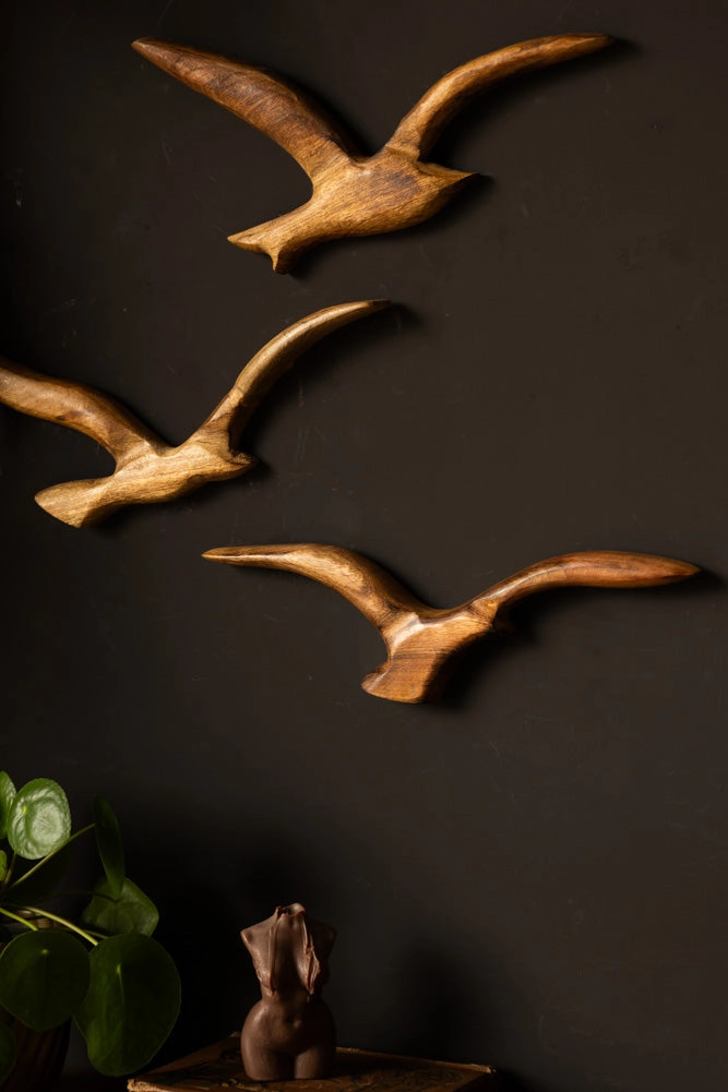 Set of 3 Birds Wall Ornament