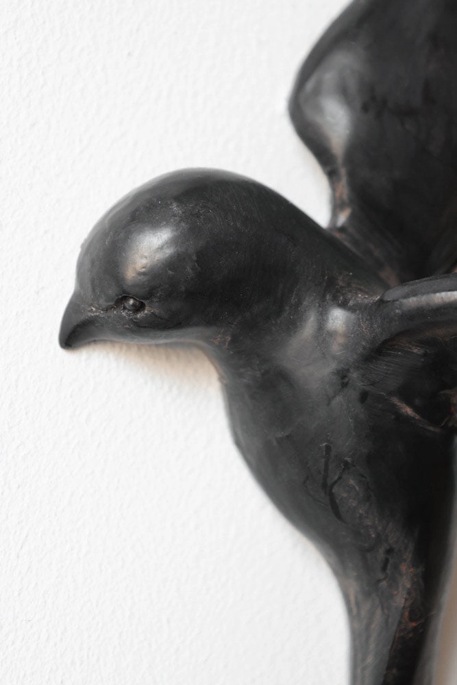 Set Of 4 Black Bird Wall Ornaments