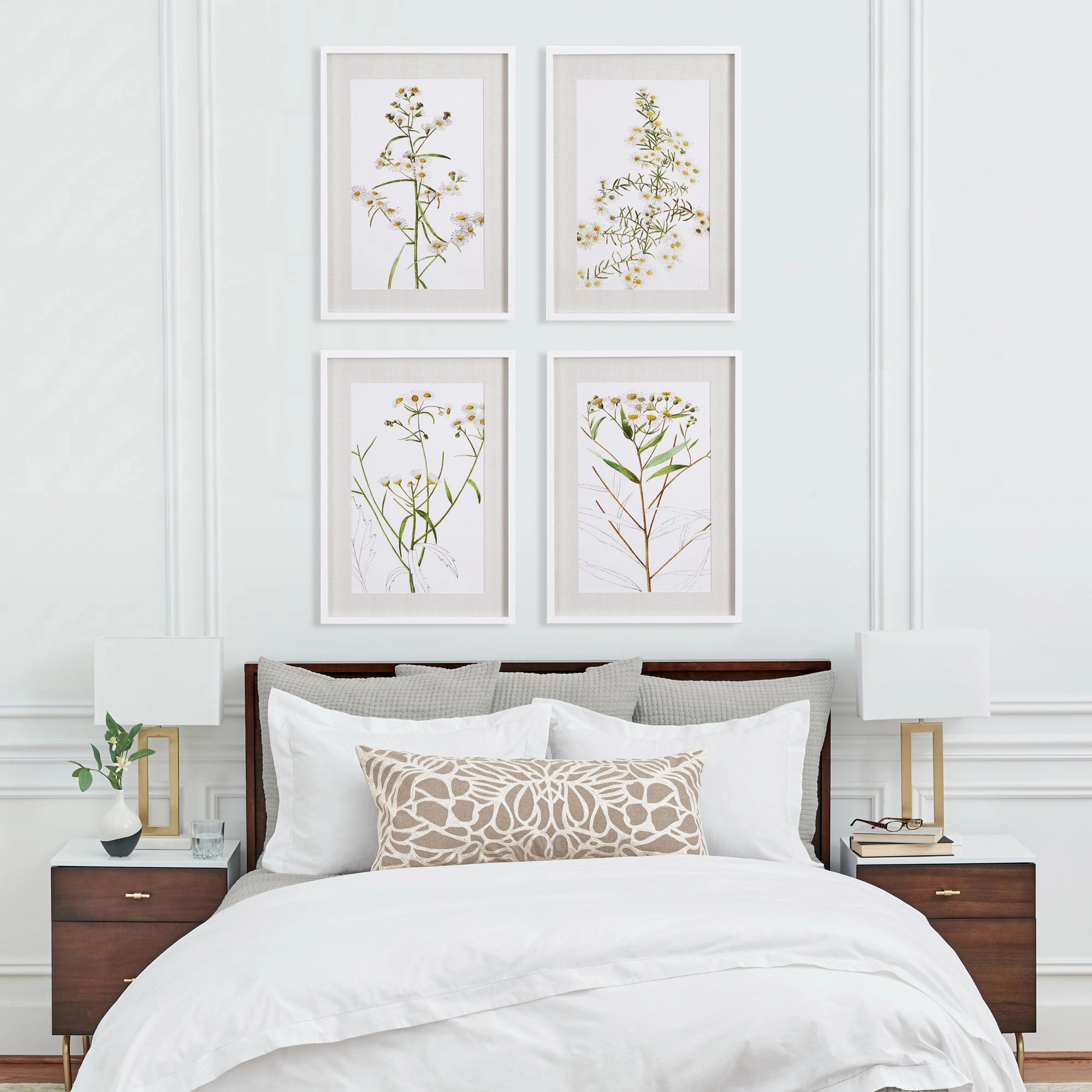 Set of 4 Framed Daisy Prints