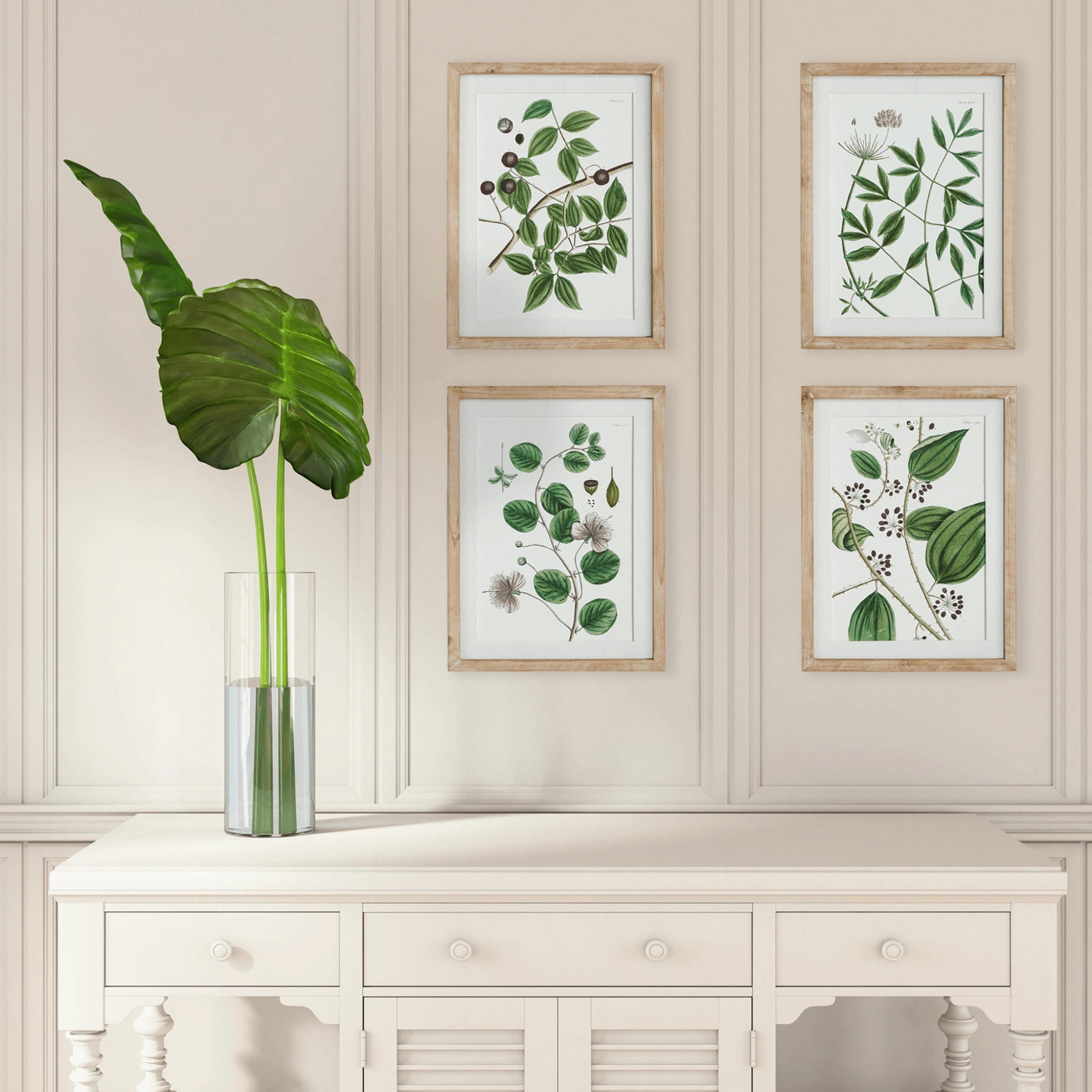 Set of 4 Verdant Branch Framed Prints