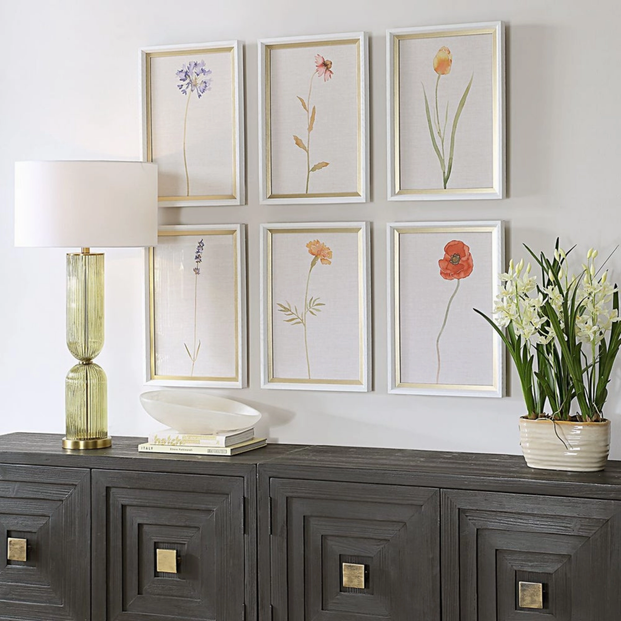 Set of Six Wild Flourish Framed Prints