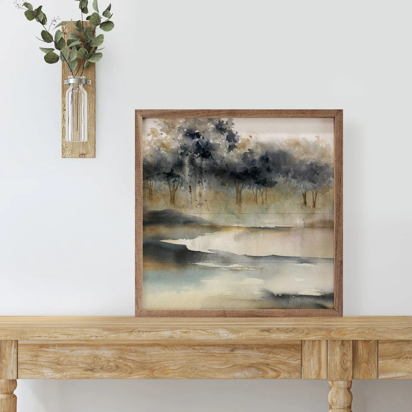 Silent Waters 1 By Carol Robinson Wood Framed Print