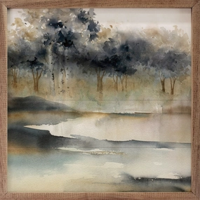 Silent Waters 1 By Carol Robinson Wood Framed Print 