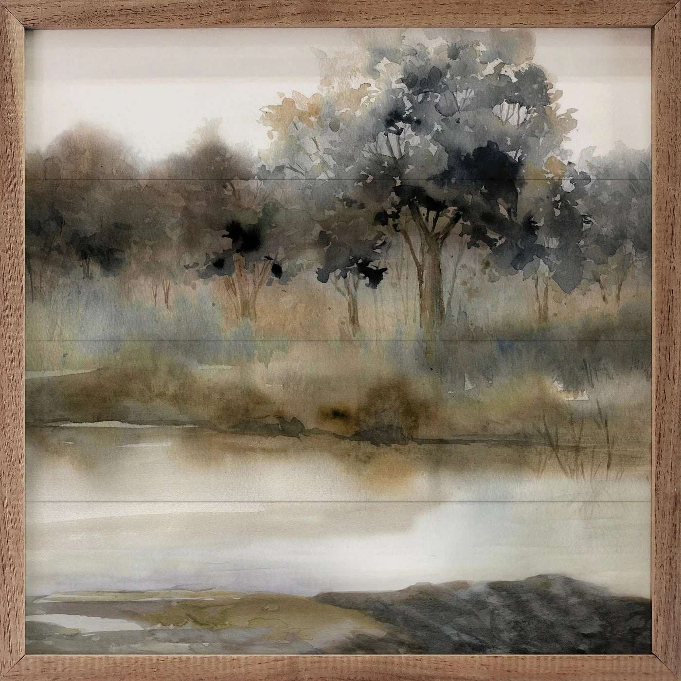 Silent Waters 2 By Carol Robinson Wood Framed Print 