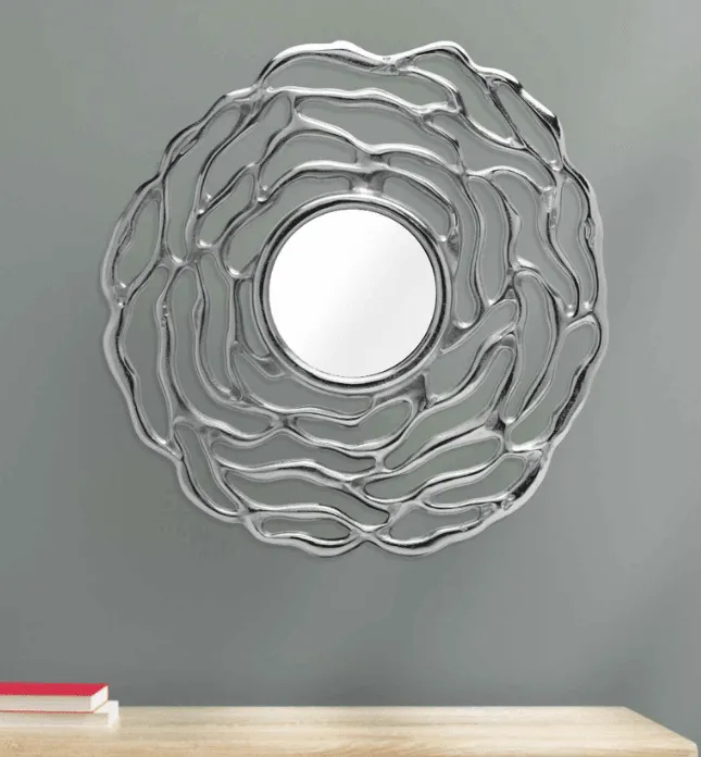 Silver Aluminium Katz Decorative Mirror, 