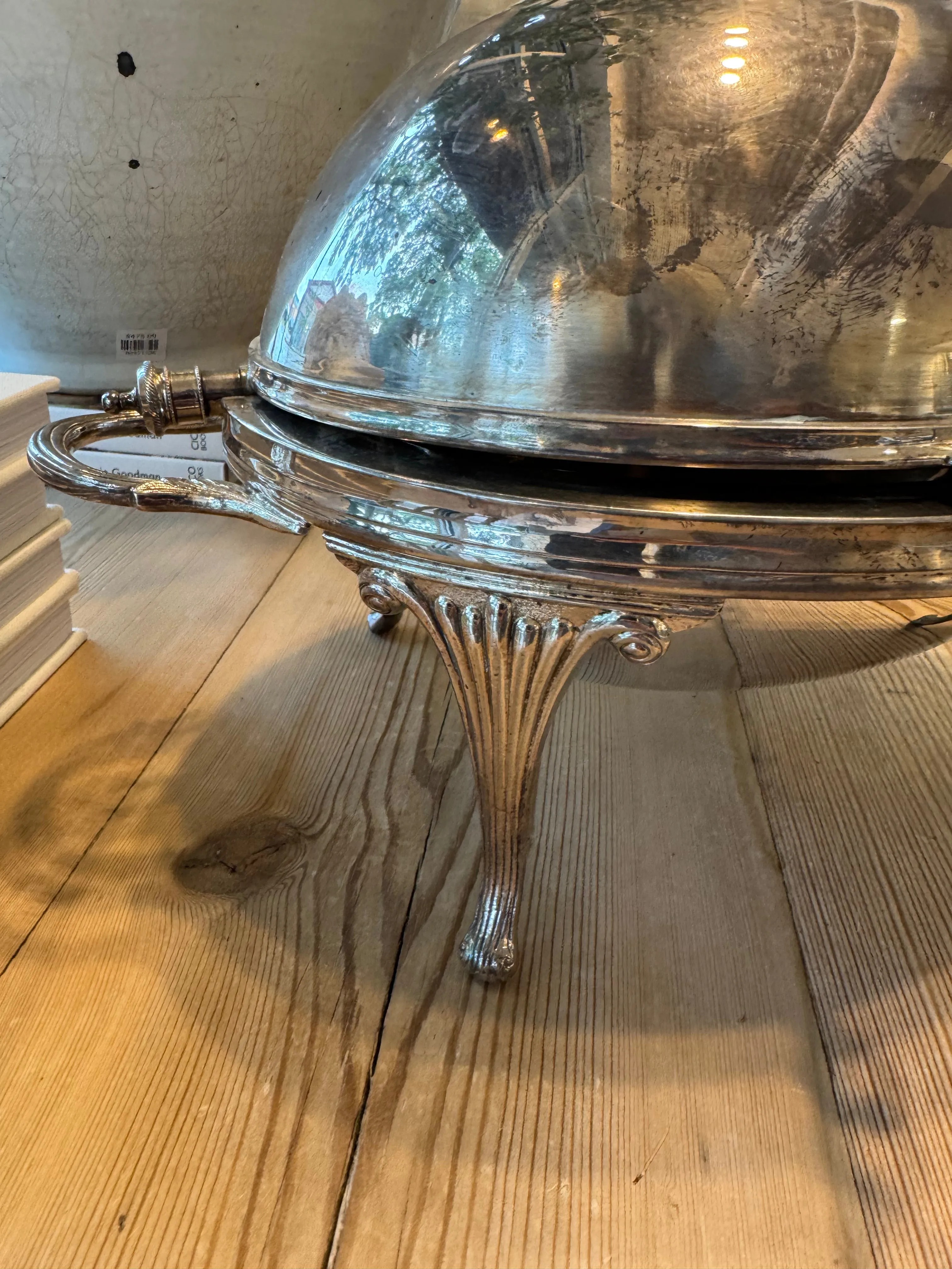 Silver Plated Roll Top Domed Serving Dish