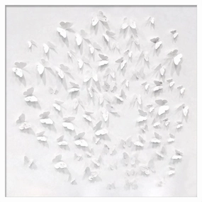 Silver Butterfly Shadowbox 1 Wall Art 