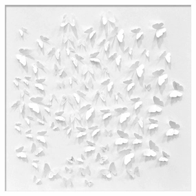 Silver Butterfly Shadowbox 2 Wall Art 