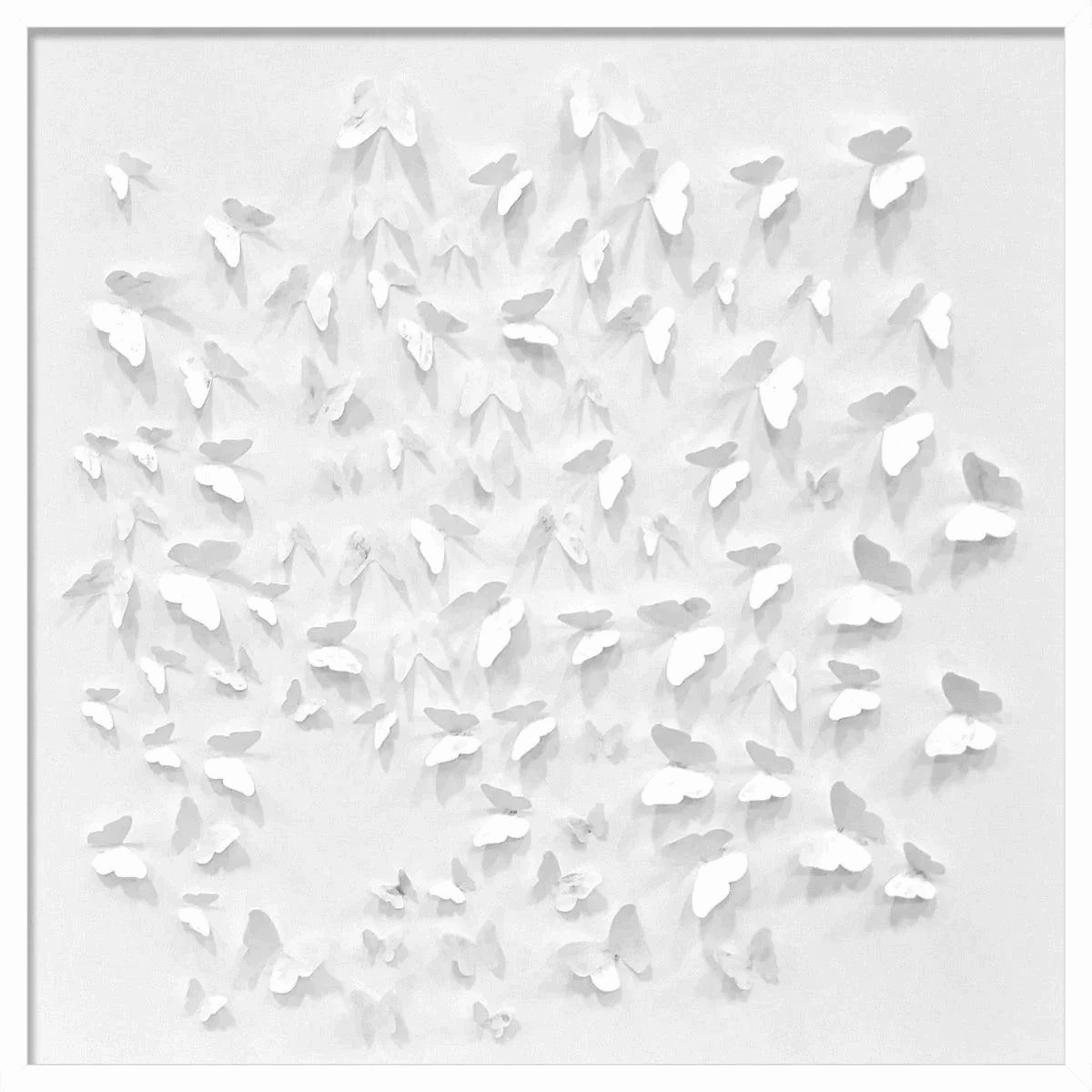 Silver Butterfly Shadowbox 2 Wall Art 