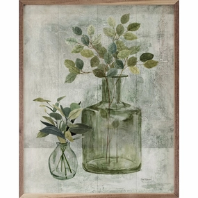 Simply Green Wood Framed Print 