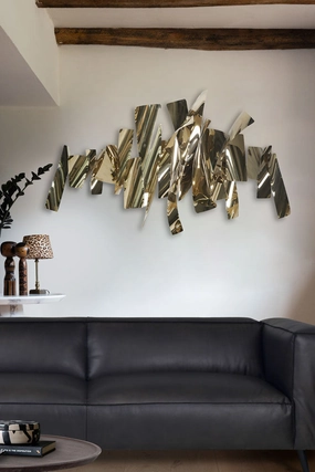 Sleek Effect Mirrored Abstract Wall Art 