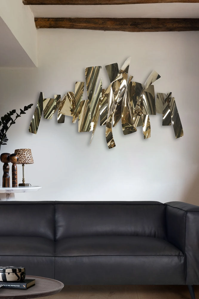 Sleek Effect Mirrored Abstract Wall Art 