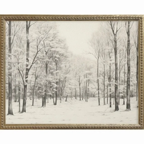 Snowy Trees Gallery Framed Art 