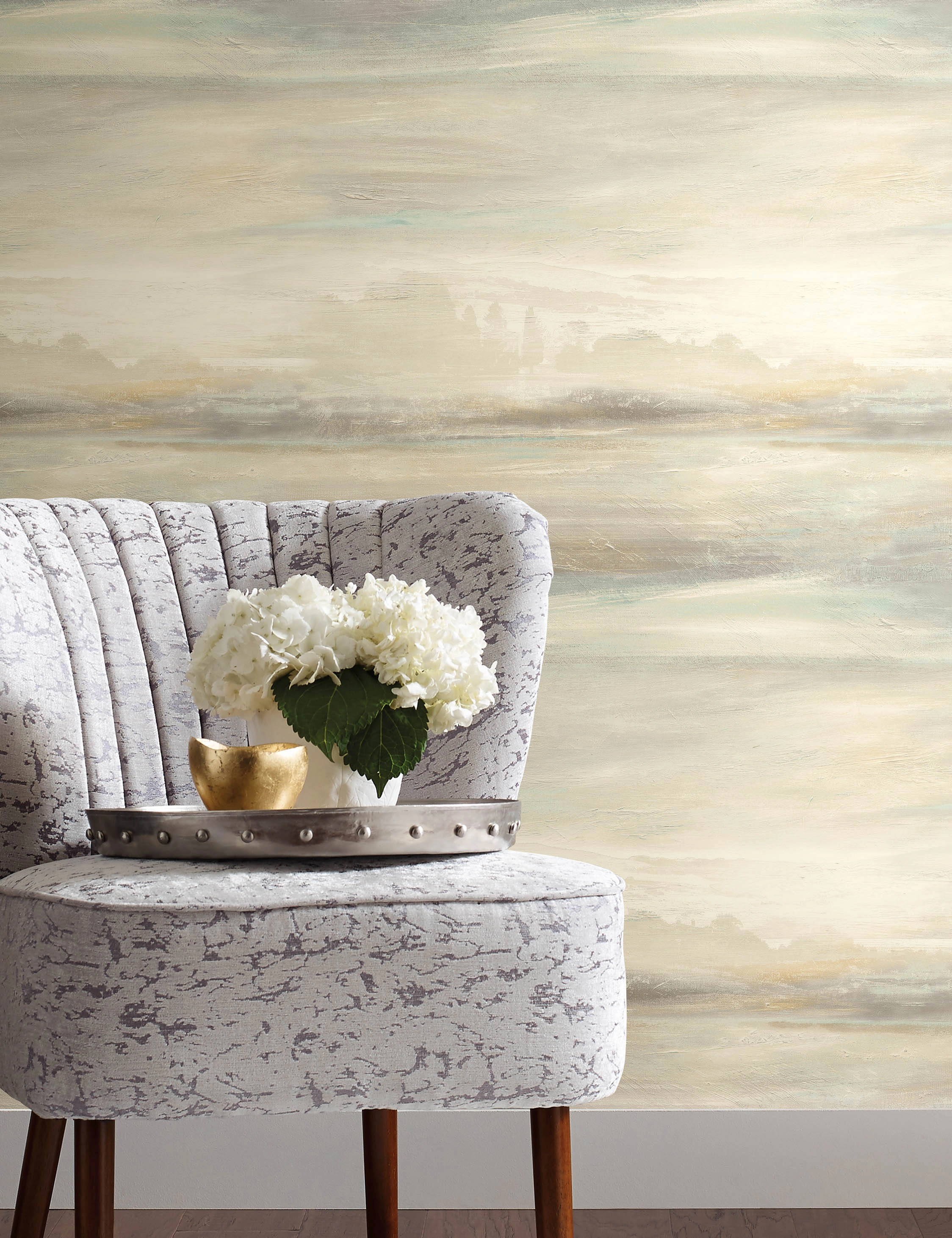 Soothing Mists Scenic Peel   Stick Wallpaper by Candice Olson