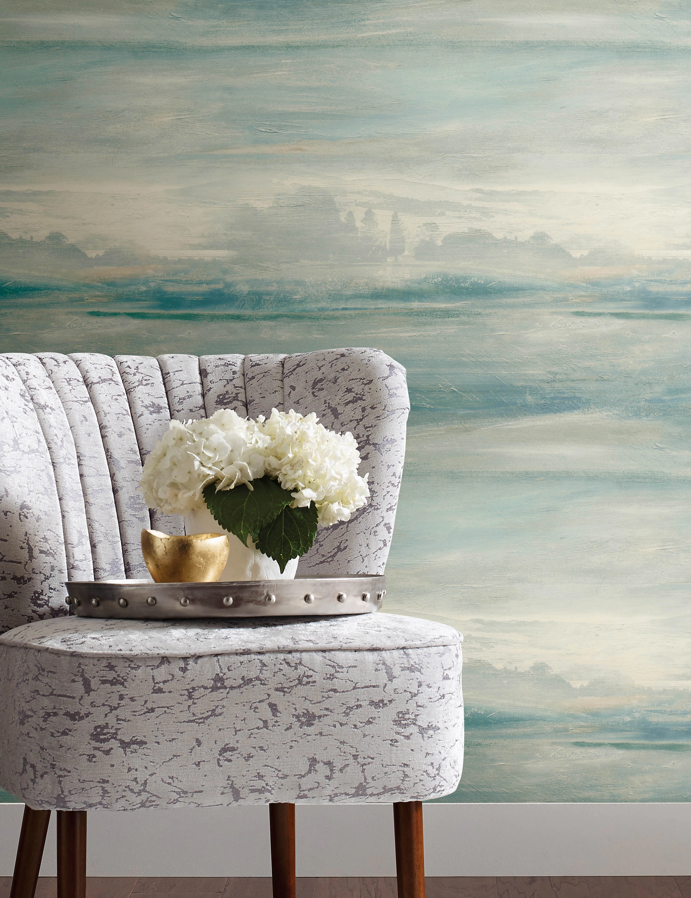 Soothing Mists Scenic Peel   Stick Wallpaper by Candice Olson