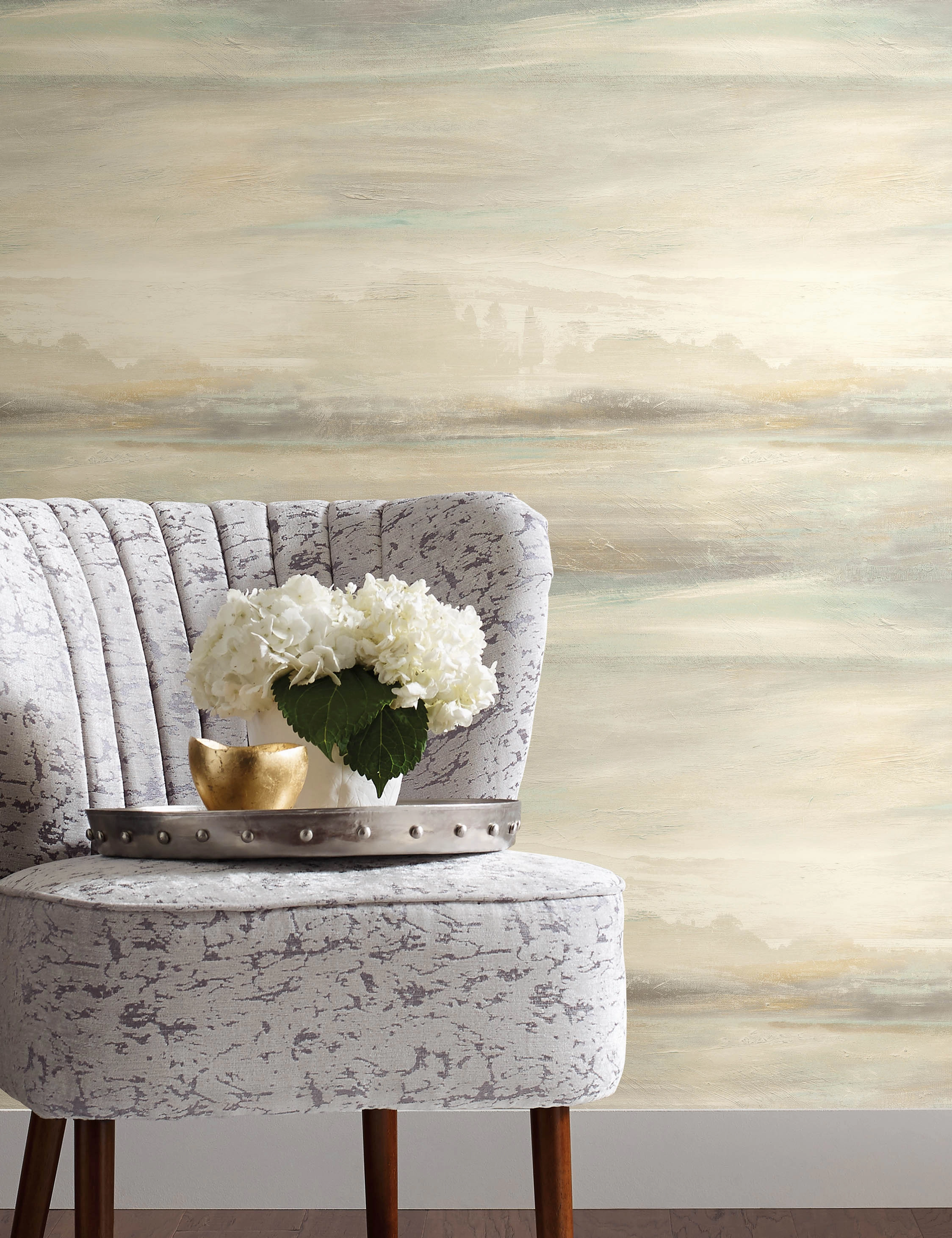 Soothing Mists Scenic Peel   Stick Wallpaper by Candice Olson