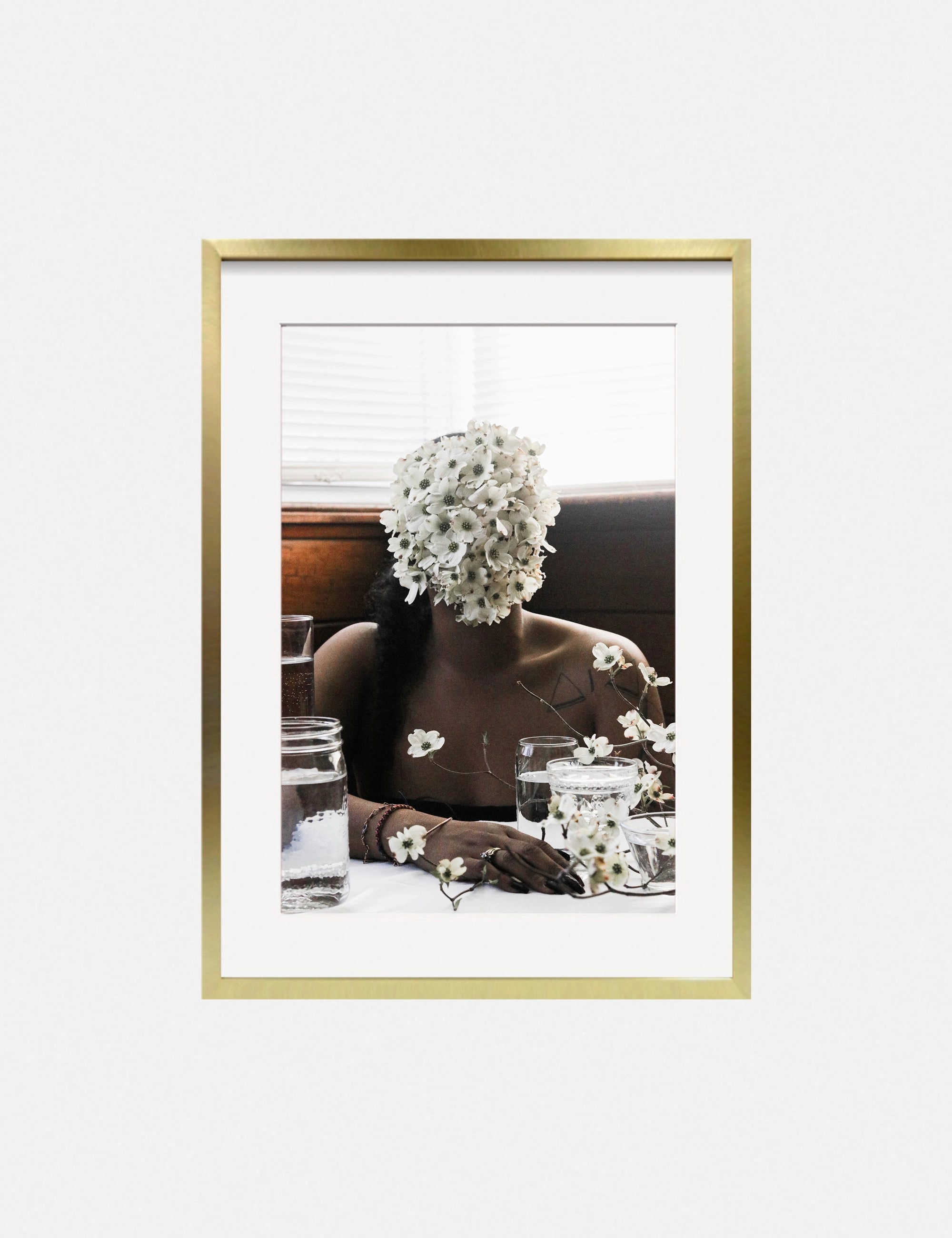 Southern Woman in White Dogwoods Photography Print by Ashley Johnson