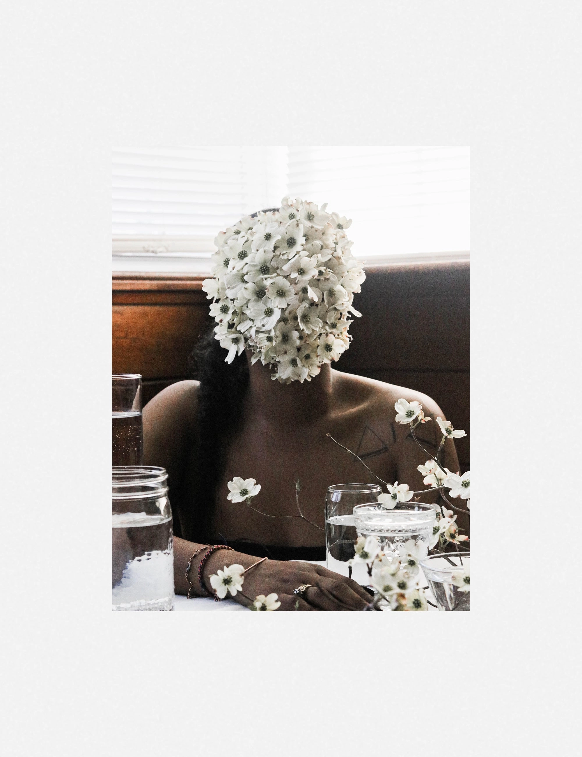 Southern Woman in White Dogwoods Photography Print by Ashley Johnson