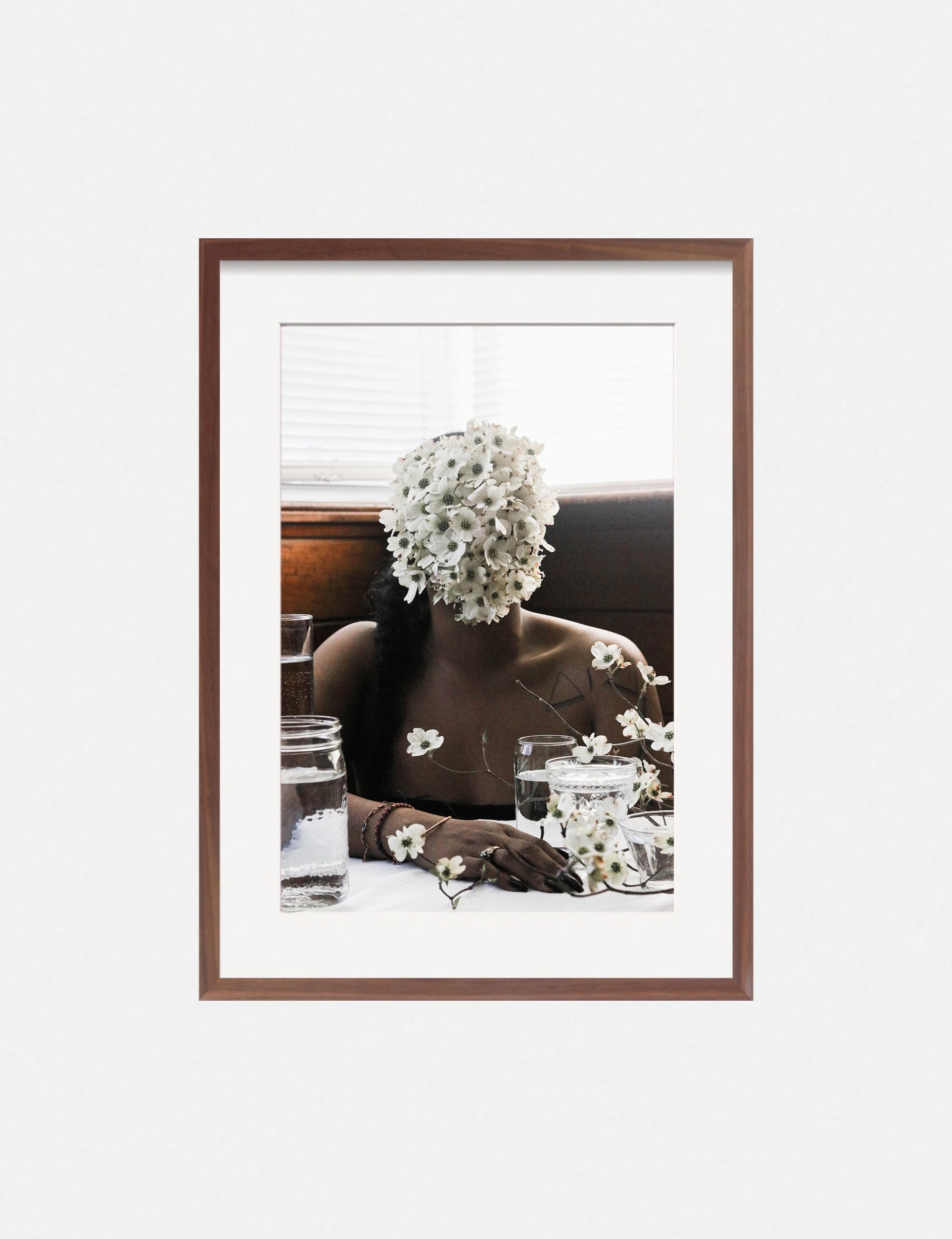 Southern Woman in White Dogwoods Photography Print by Ashley Johnson