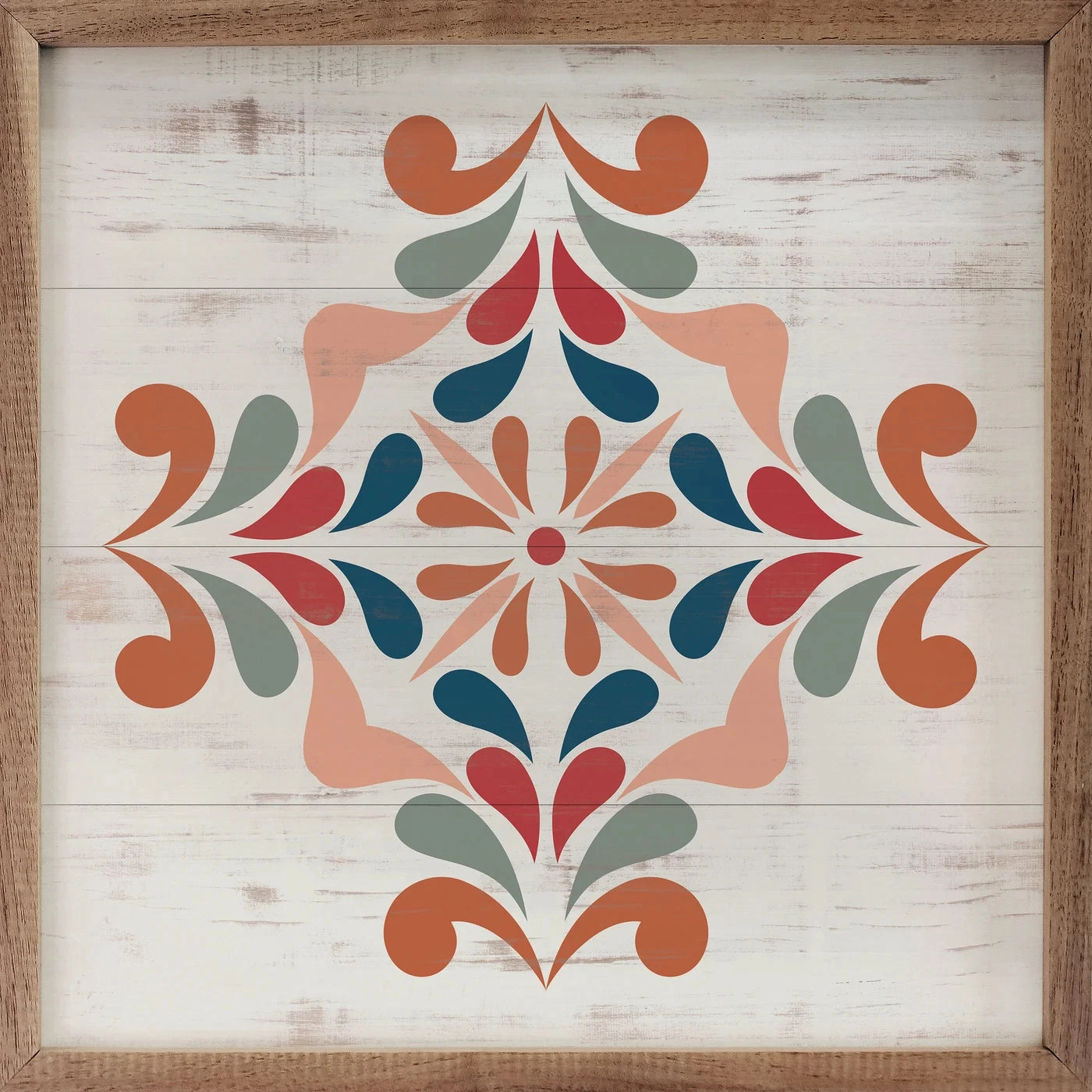 Spanish Quilt 1 Wood Framed Print 