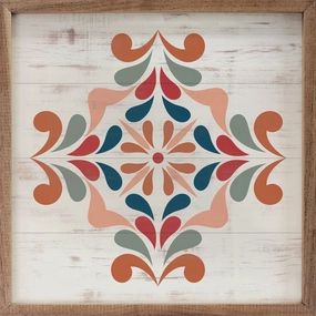 Spanish Quilt 1 Wood Framed Print 