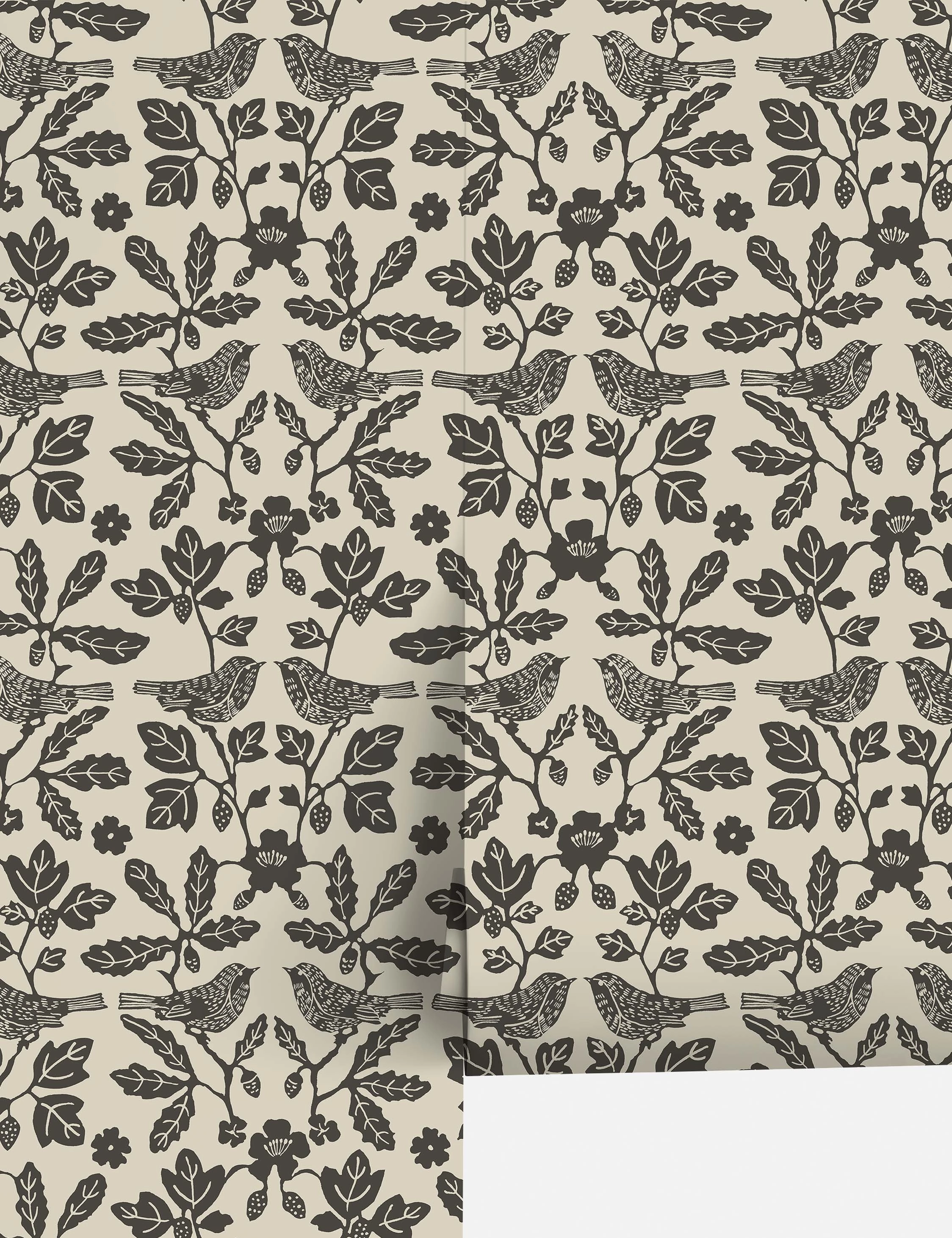 Sparrow and Oak Peel   Stick Wallpaper by Erin & Ben Co.
