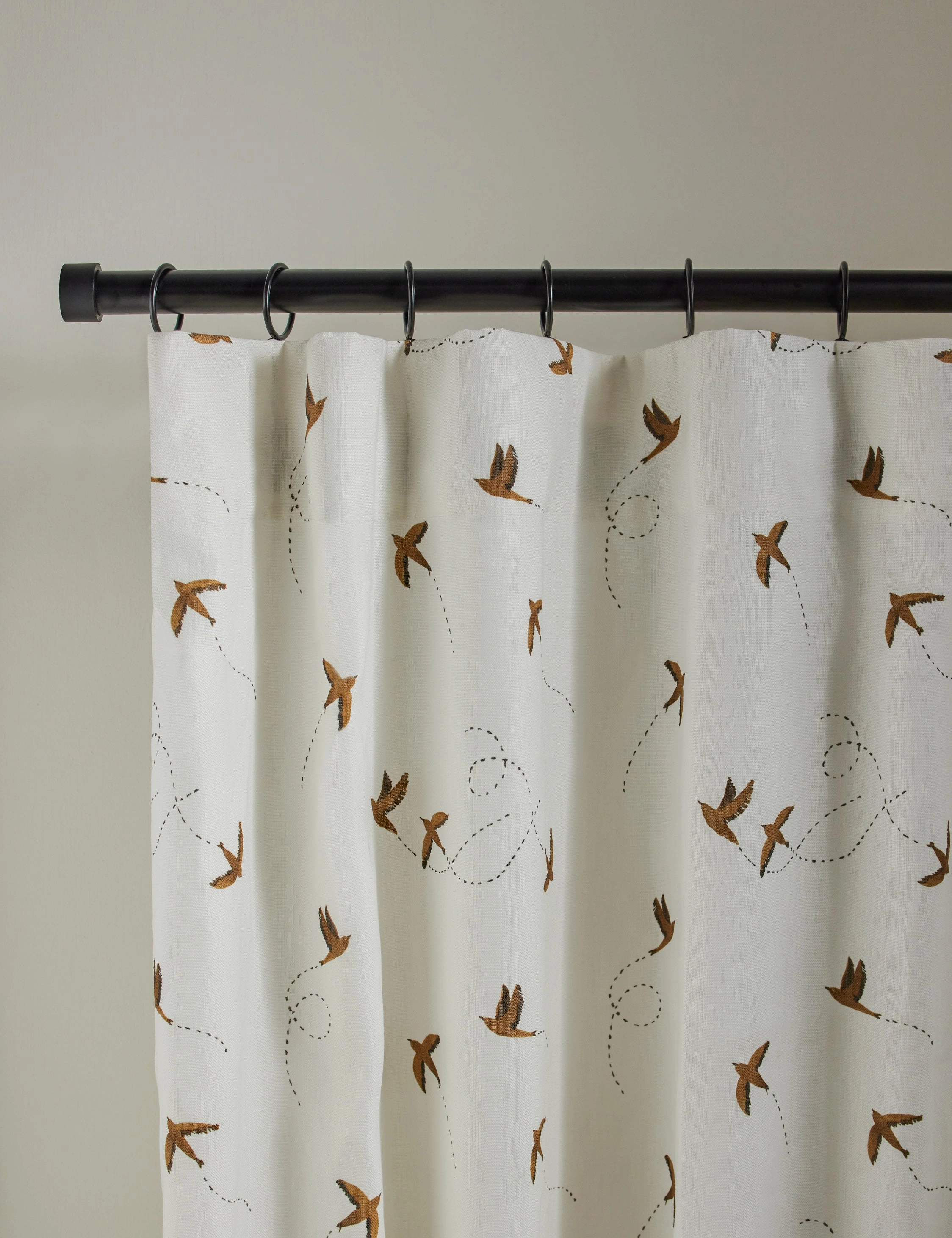 Sparrow Linen Curtain Panel by Rylee   Cru 