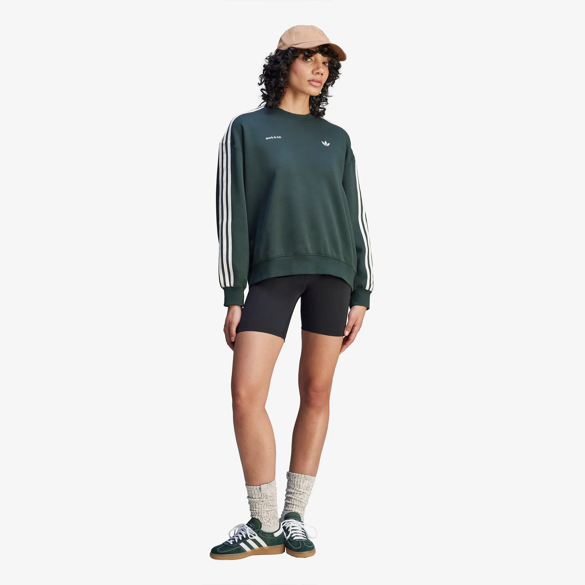 Sporty & Rich x Women's Sweatshirt Shadow Green adidas Clothing