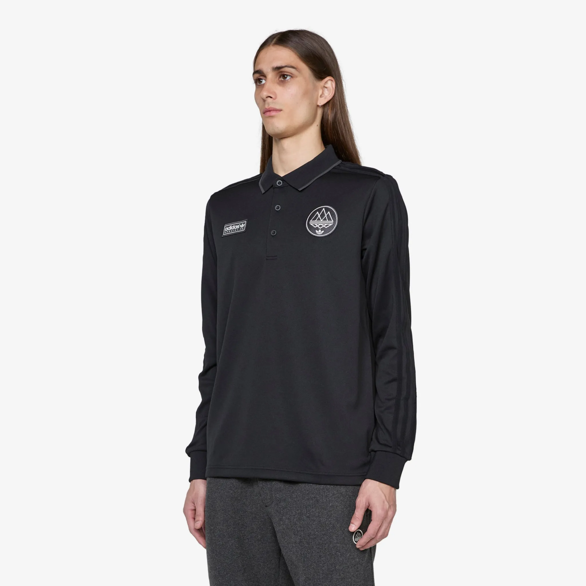 SPZL F.C. Longsleeve Polo Shirt Utility Black adidas Clothing
