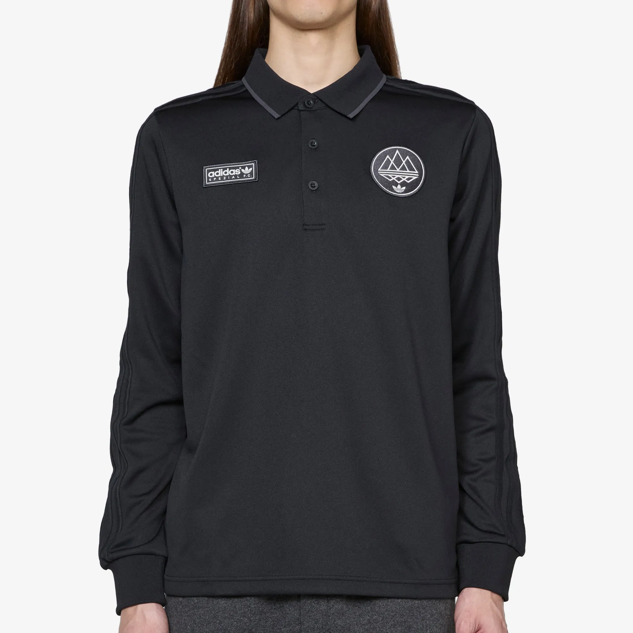 SPZL F.C. Longsleeve Polo Shirt Utility Black adidas Clothing