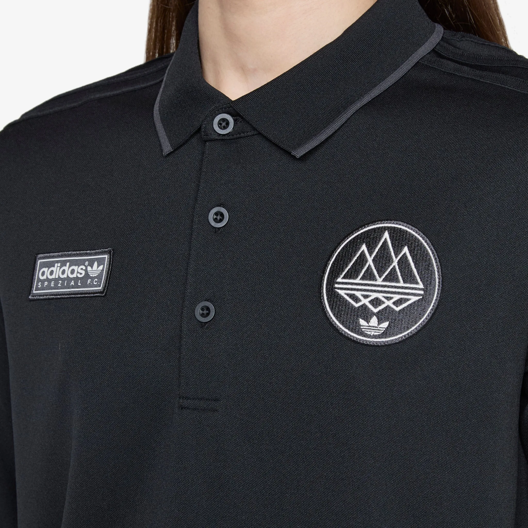 SPZL F.C. Longsleeve Polo Shirt Utility Black adidas Clothing