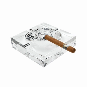 Square - Crystal Glass Ashtray Large 