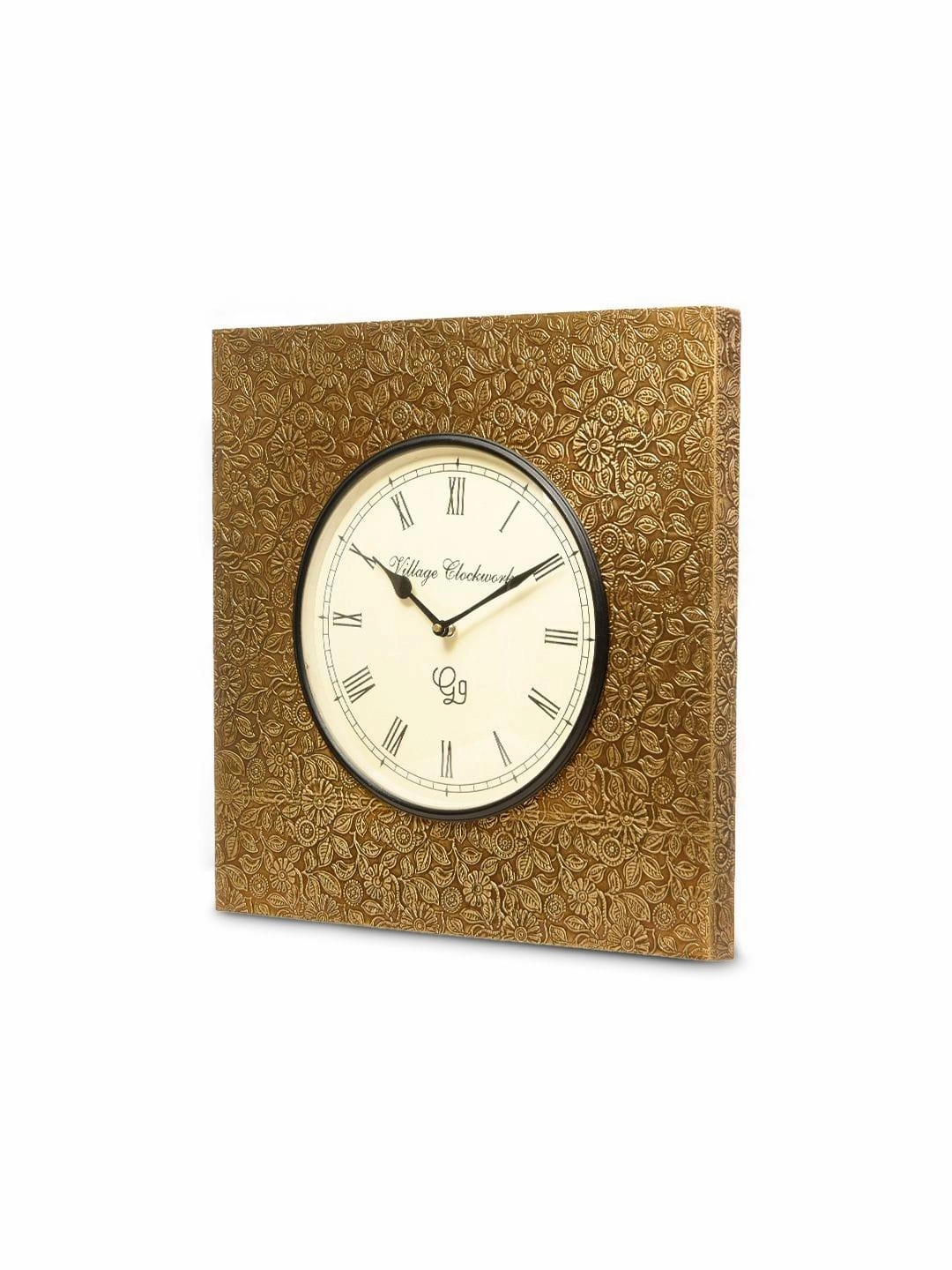 Square Embossed Brass 16 Inches