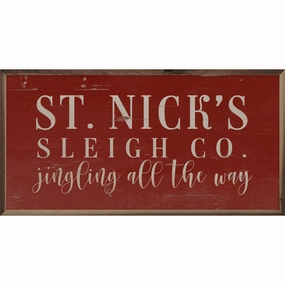 St. Nicks Sleigh Co. Wood Framed Print 