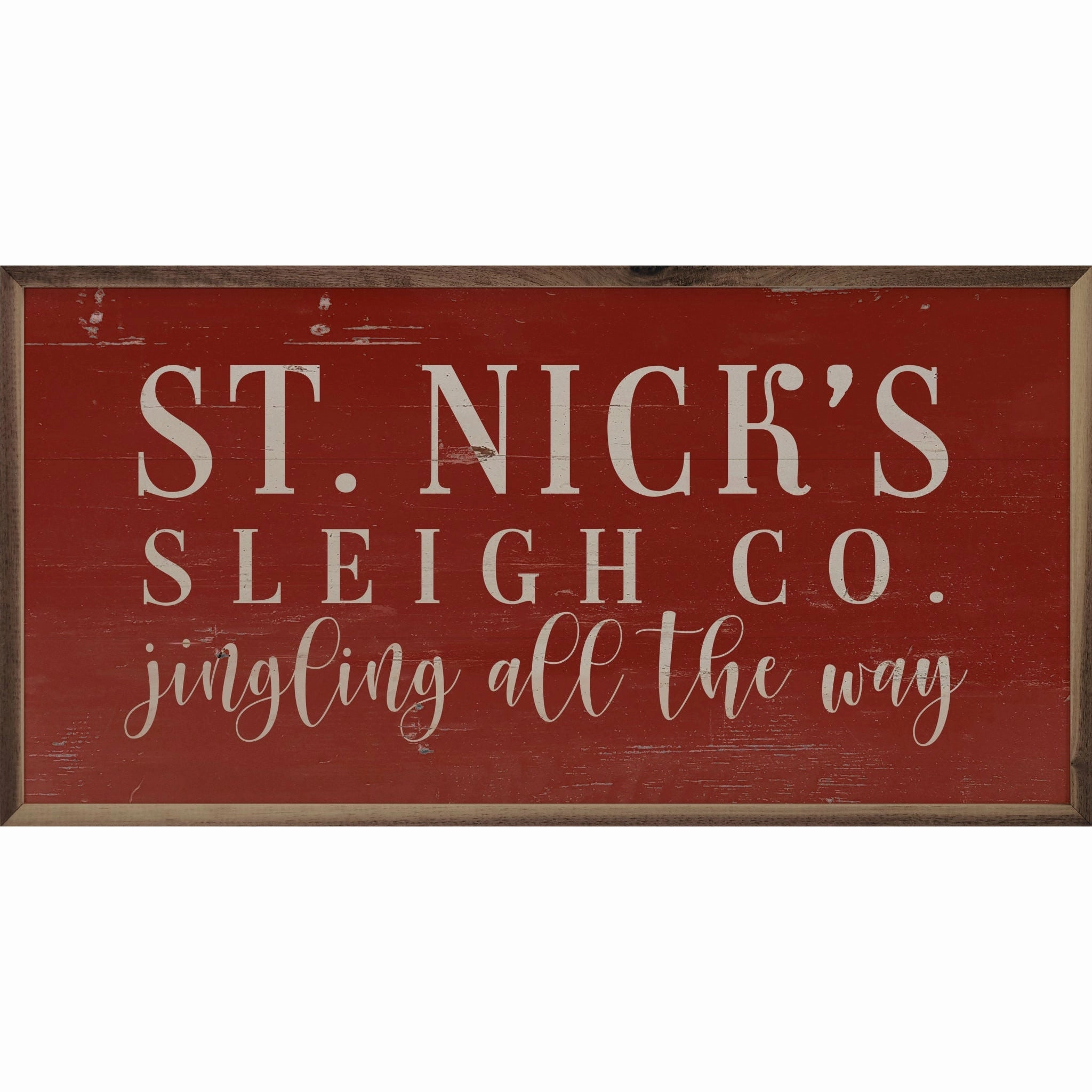 St. Nicks Sleigh Co. Wood Framed Print 