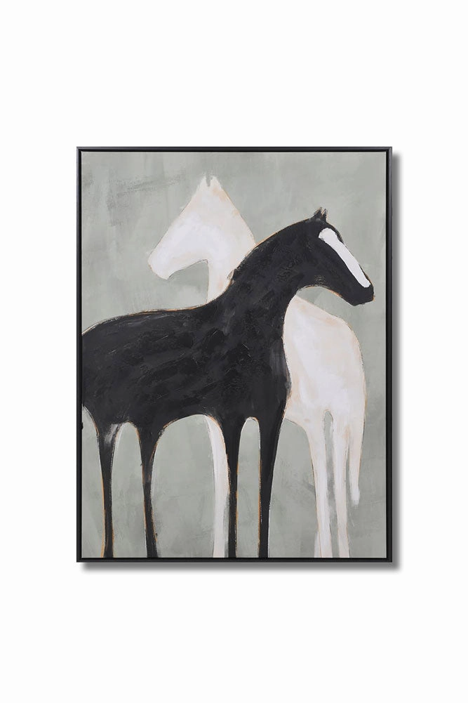 Stallion Shadow Canvas Art Print