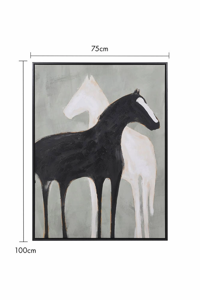 Stallion Shadow Canvas Art Print