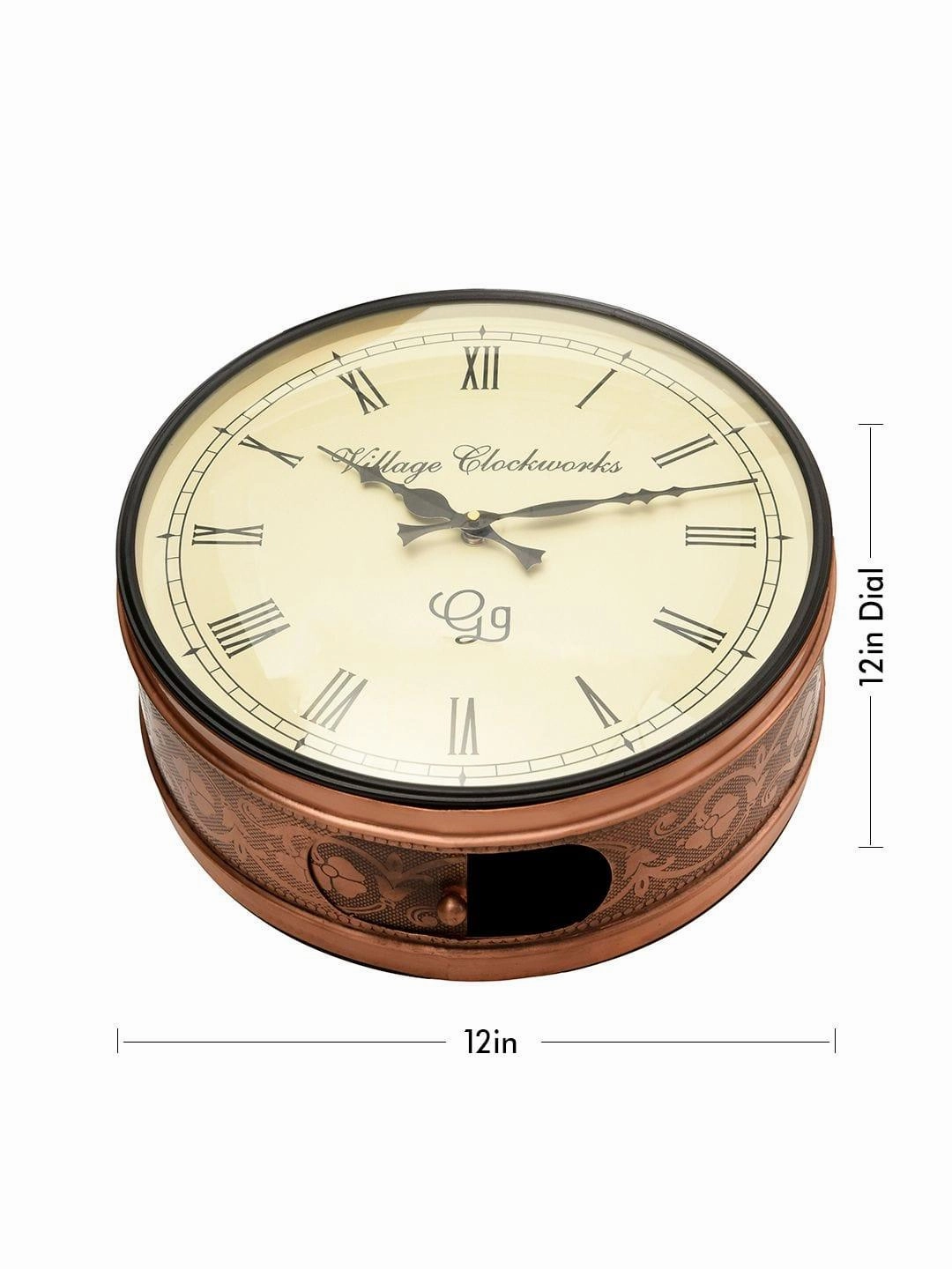Station Clock Copper 12 Inches